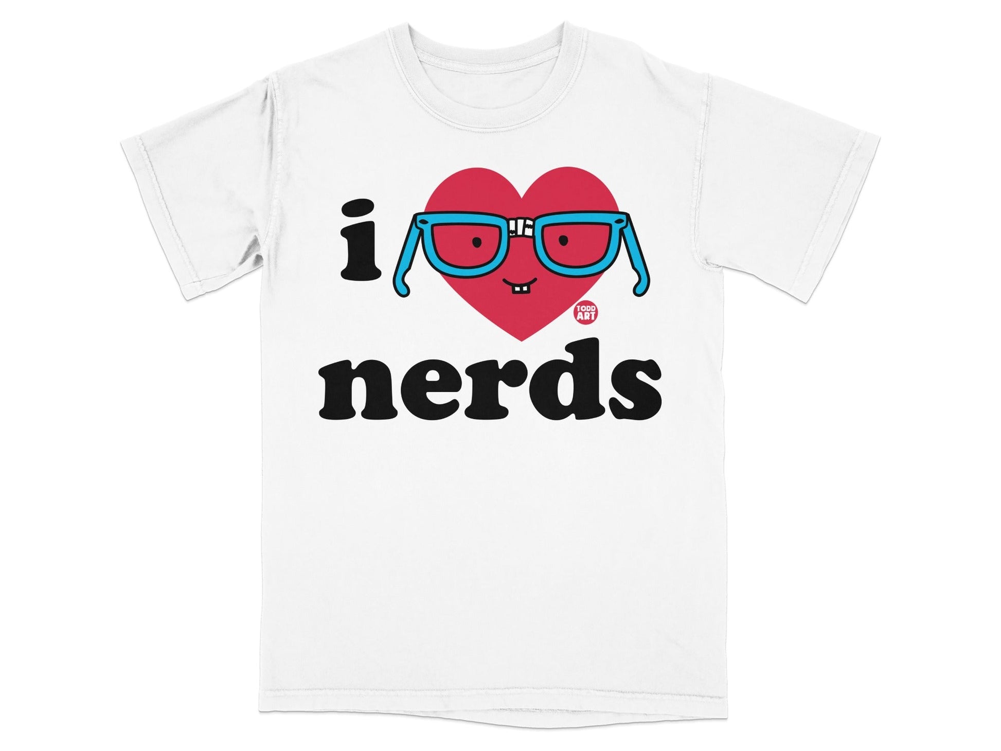 I Love Nerds Fun Geeky Graphic Tee Shirt