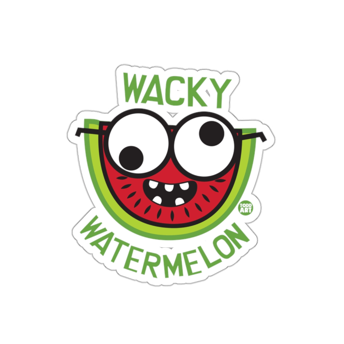 Wacky Watermelon Cartoon Character Sticker