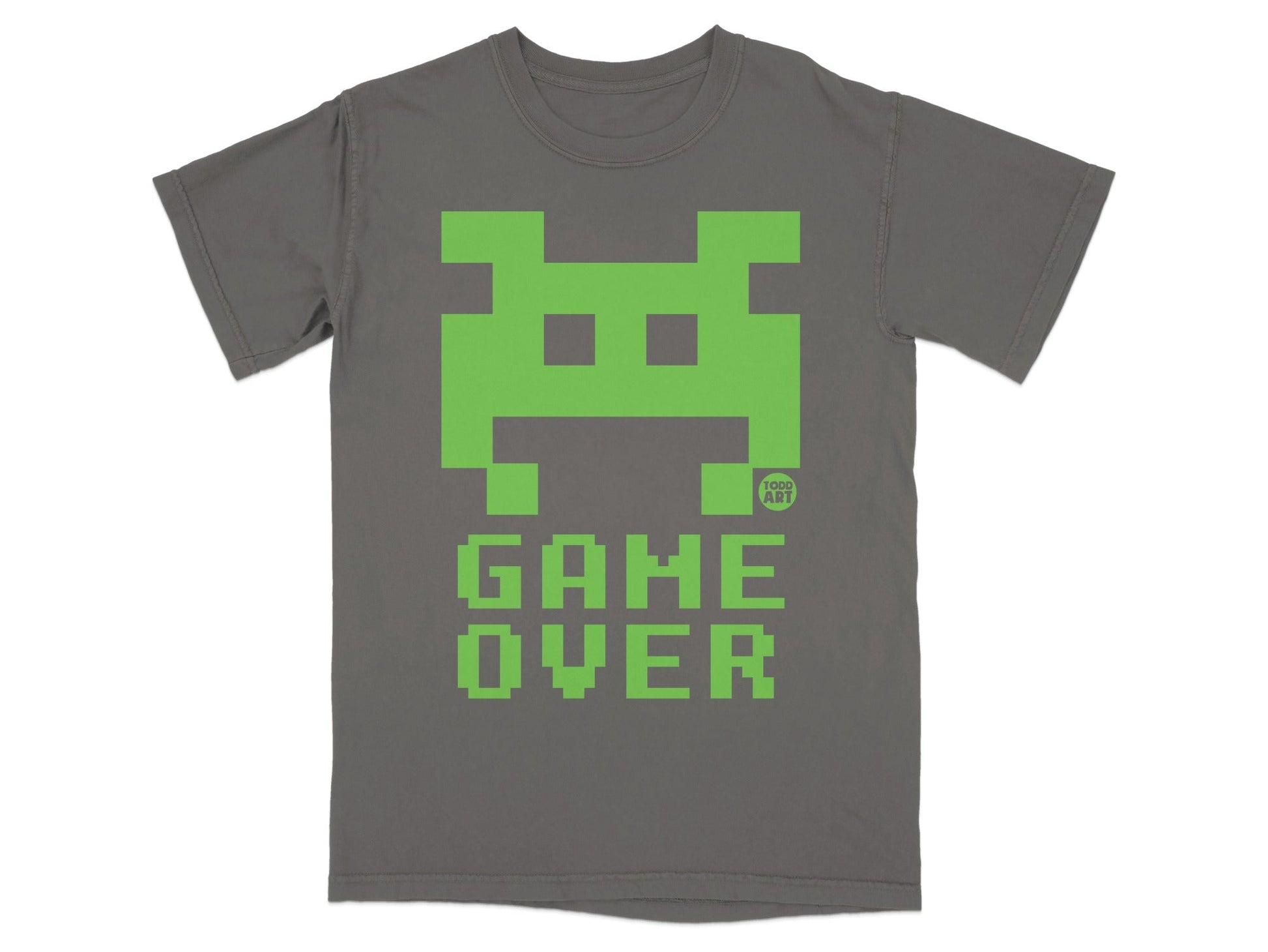Game Over Pixelated Alien Graphic T-Shirt