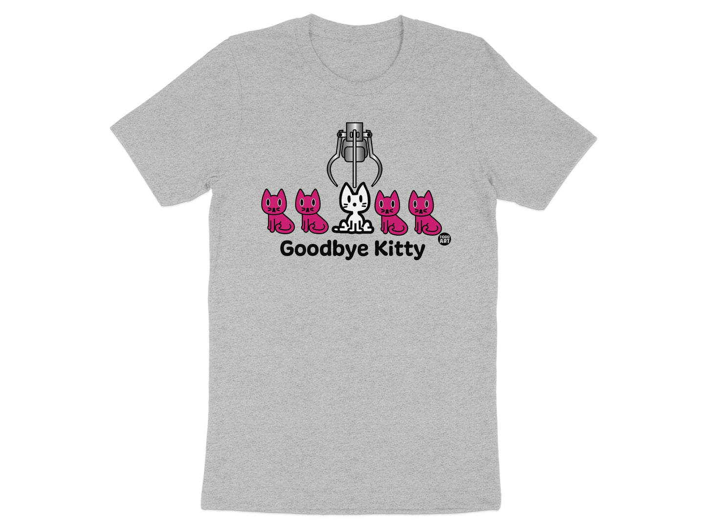 Goodbye Kitty Cat Claw Machine Graphic Shirt