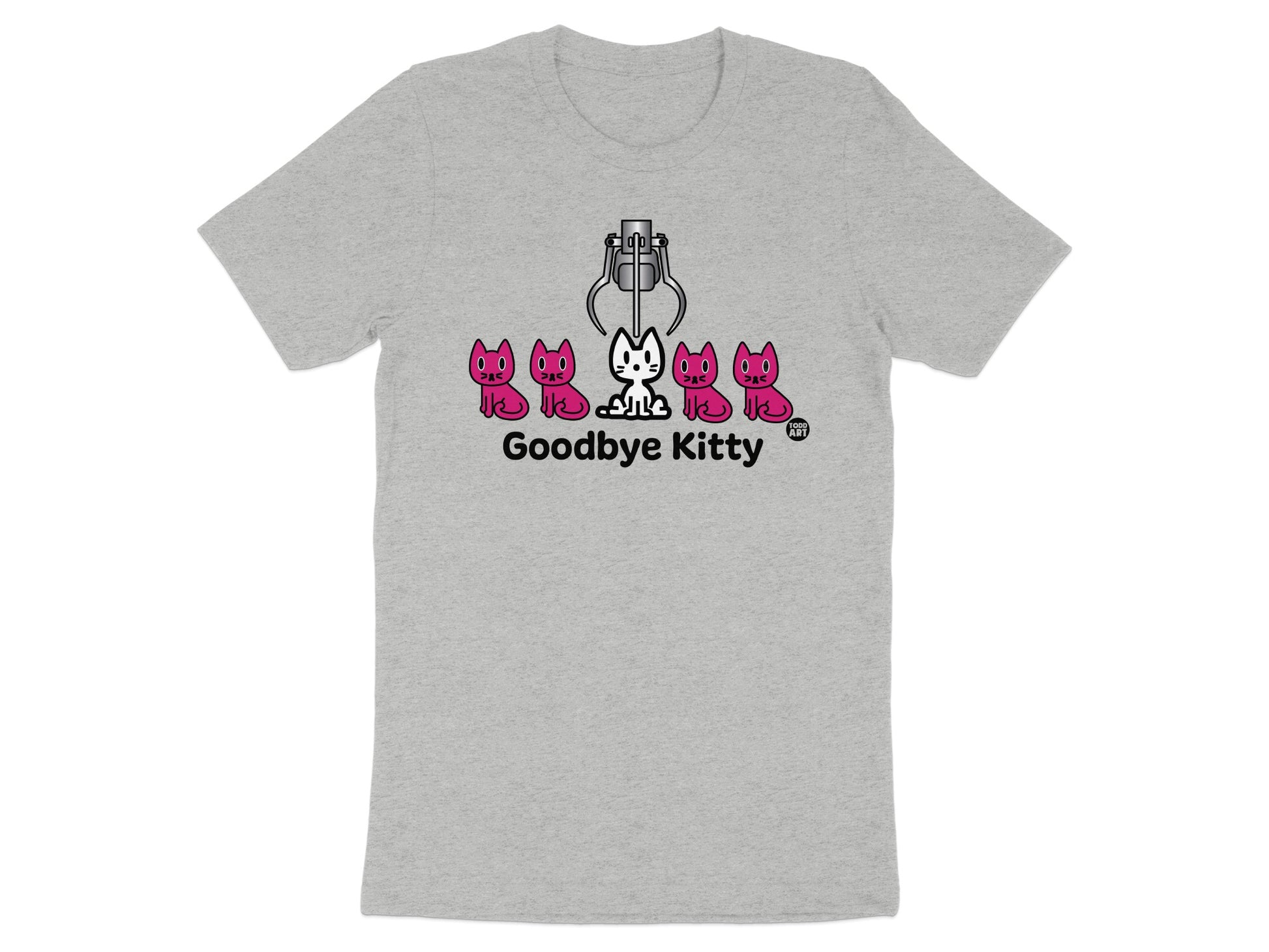 Goodbye Kitty Cat Claw Machine Graphic Shirt