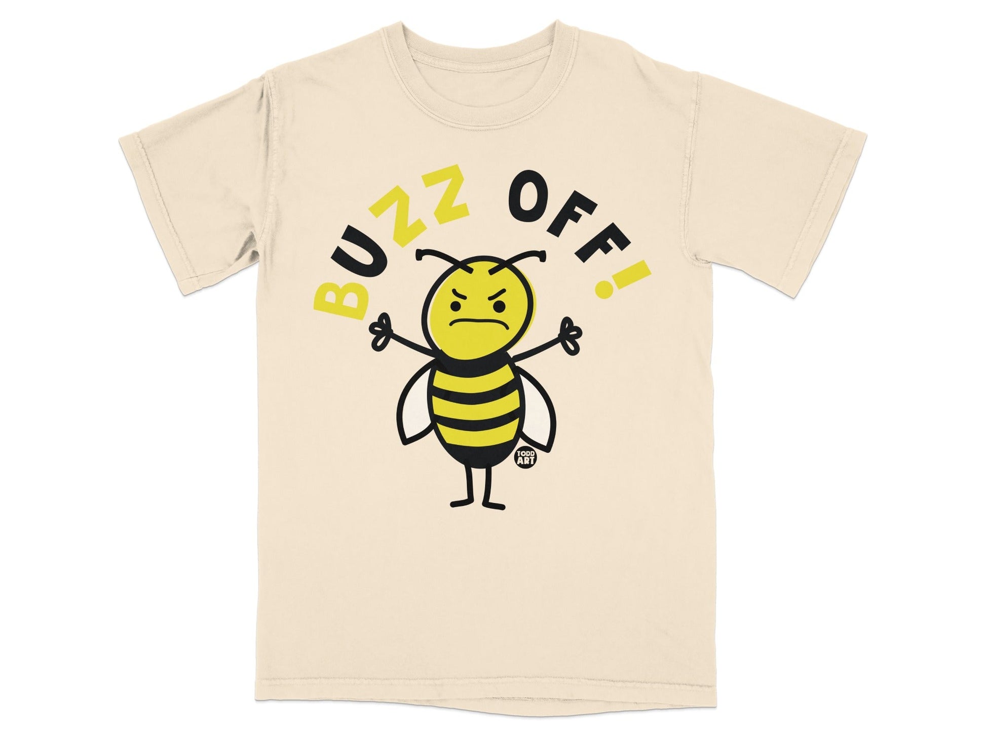Buzz Off Angry Bee Graphic Design T-Shirt