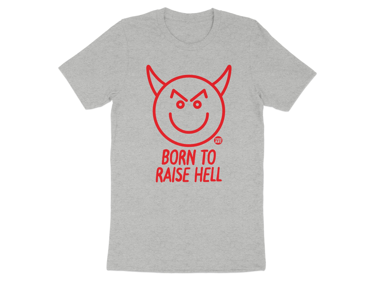 Born to Raise Hell Devil Face Graphic T-Shirt