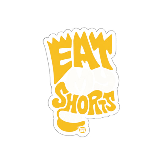 Eat My Shorts Funny Yellow Quote Graphic Design sticker