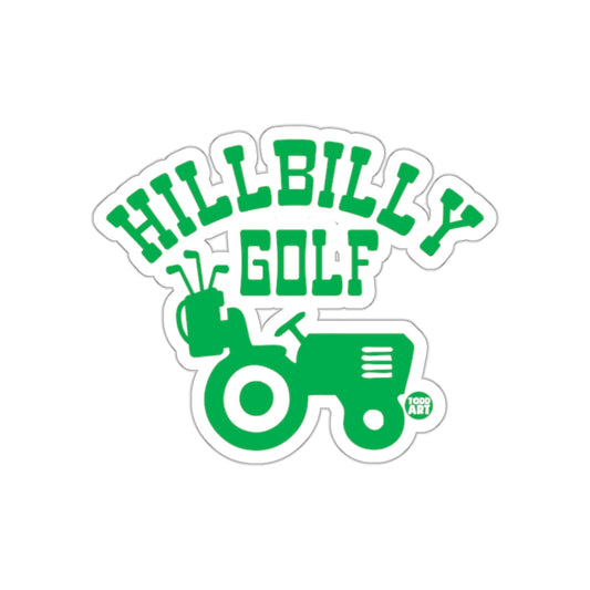 Hillbilly Golf Tractor Illustration Green Version sticker