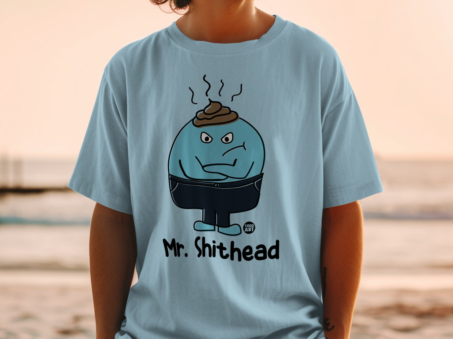Mr. Shithead Graphic Blue T-Shirt Perfect for Casual Wear