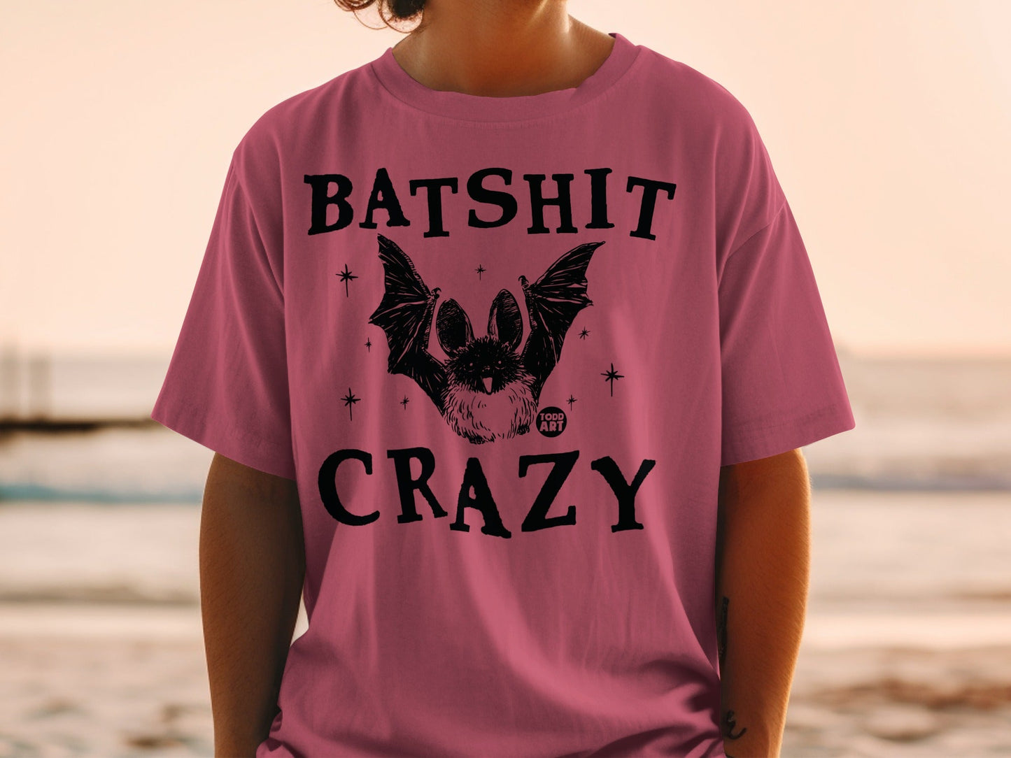 Batshit Crazy Graphic Tee with Unique Bat Design