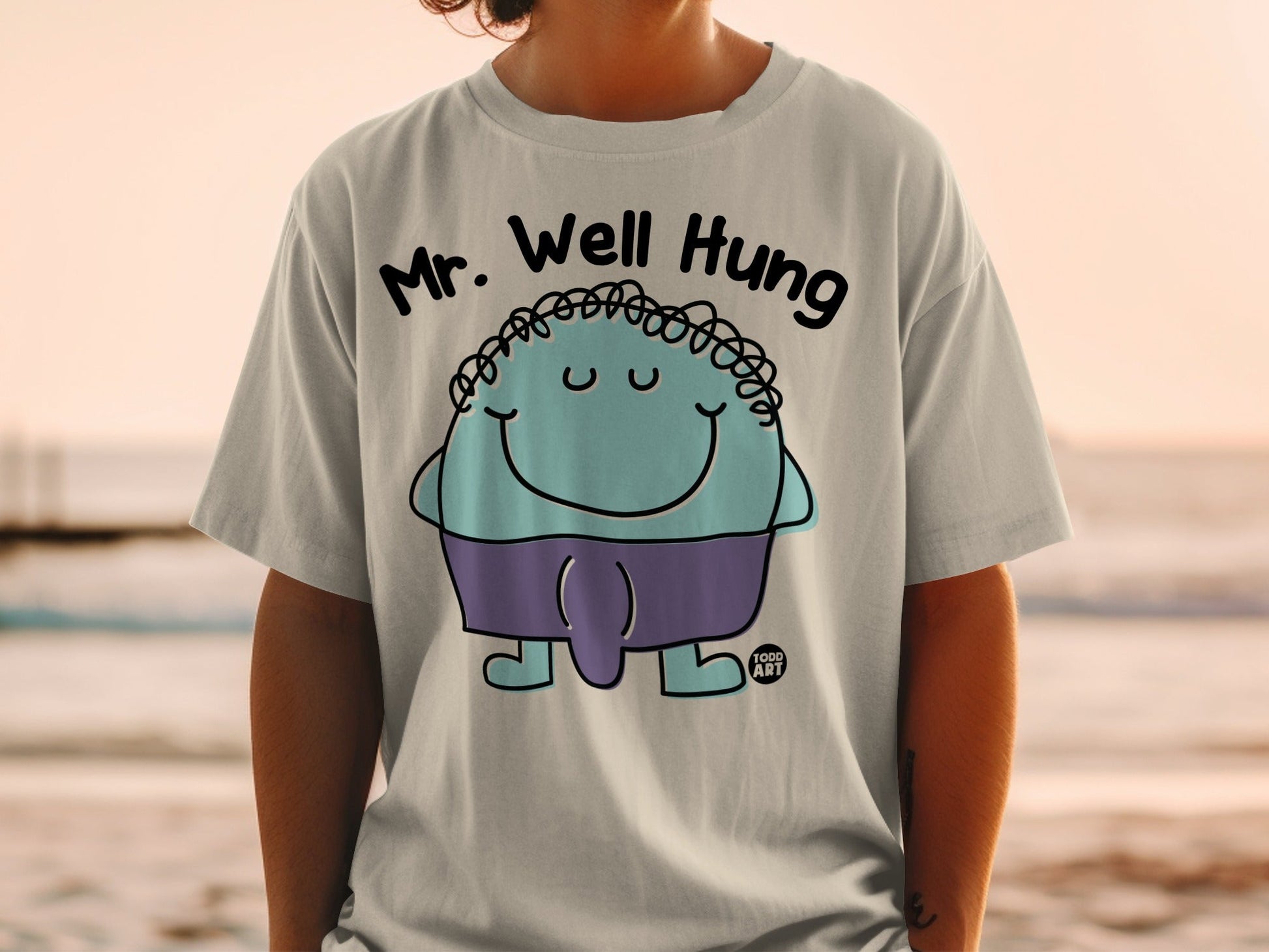 Mr. Well Hung Todd Art Graphic Tee Shirt