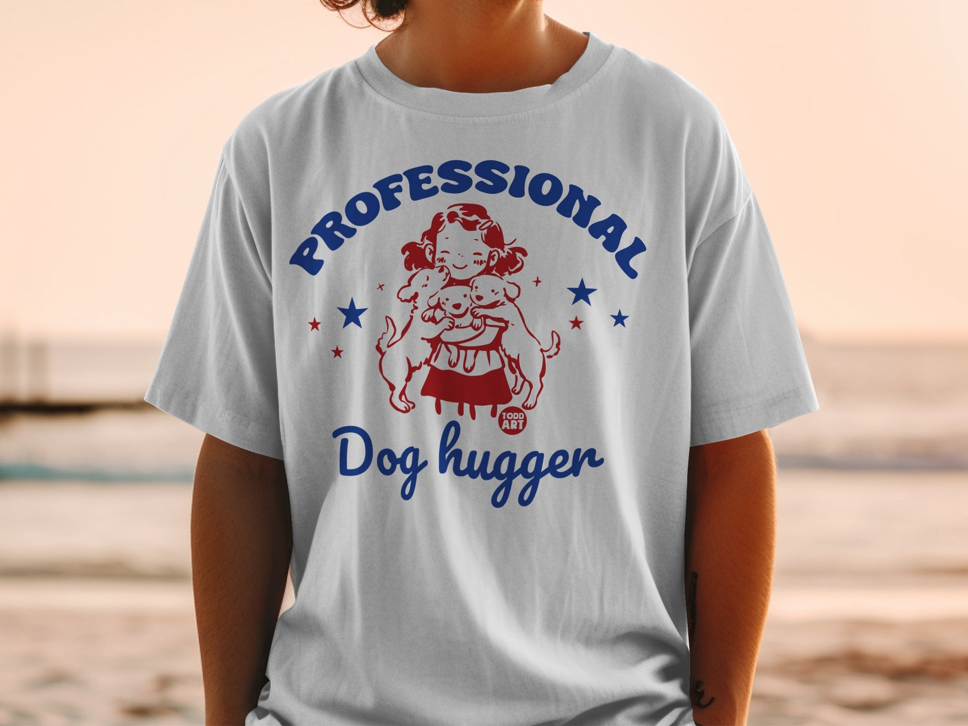 Professional Dog Hugger Cute Graphic T-Shirt