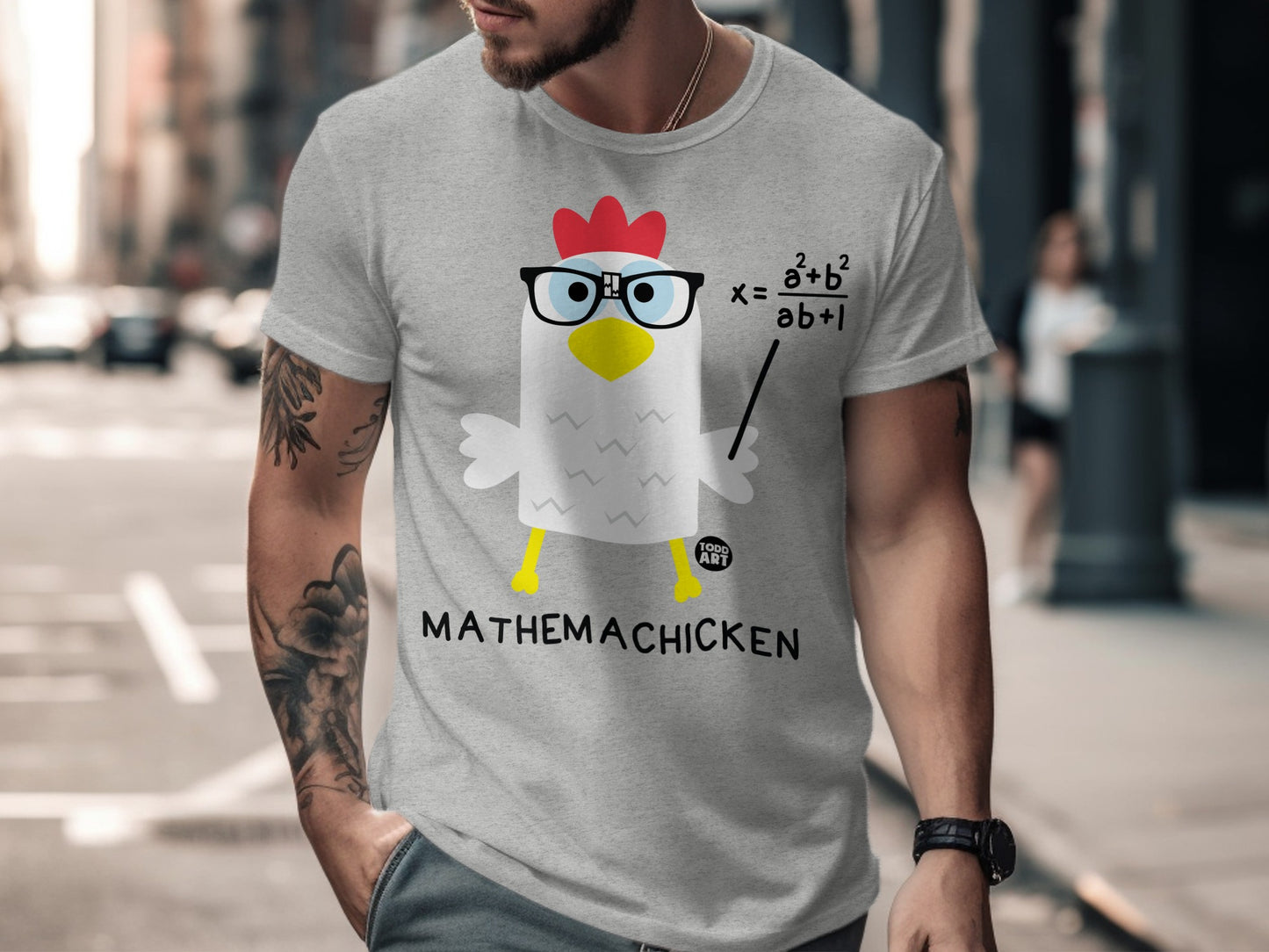 Funny MathemaChicken Graphic Tee for Math Lovers