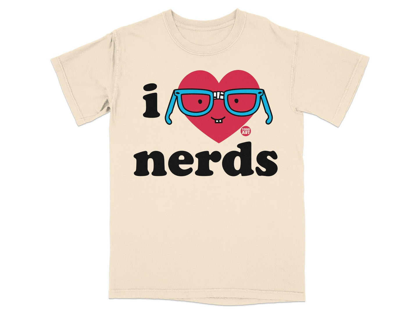 I Love Nerds Graphic Tee Fun Geeky Shirt Design