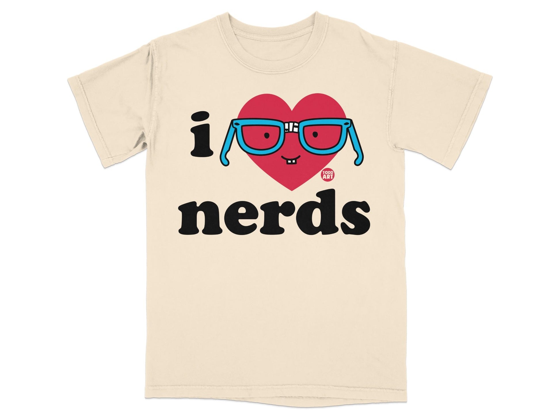 I Love Nerds Graphic Tee Fun Geeky Shirt Design