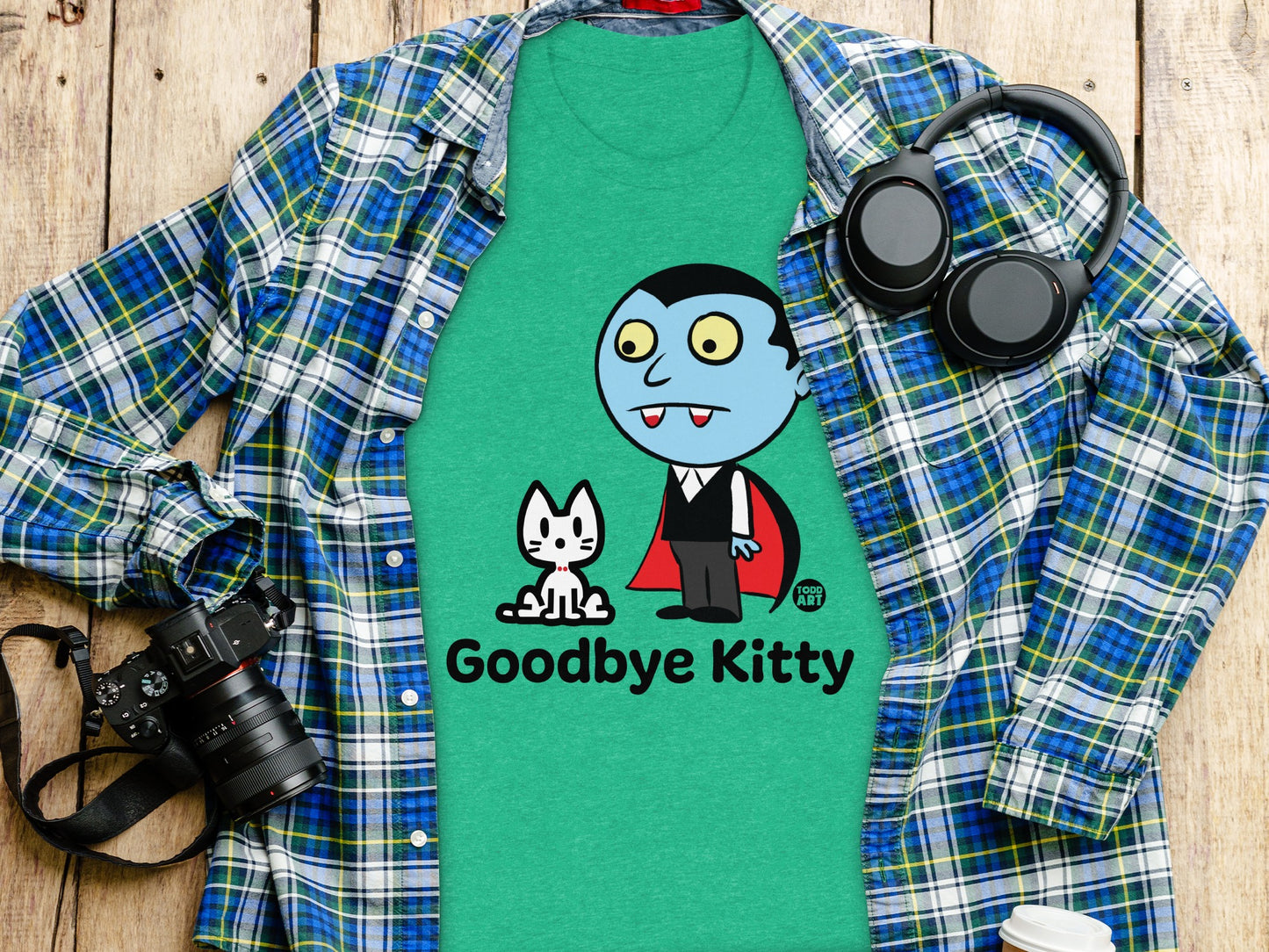 Goodbye Kitty Vampire Graphic Design Apparel