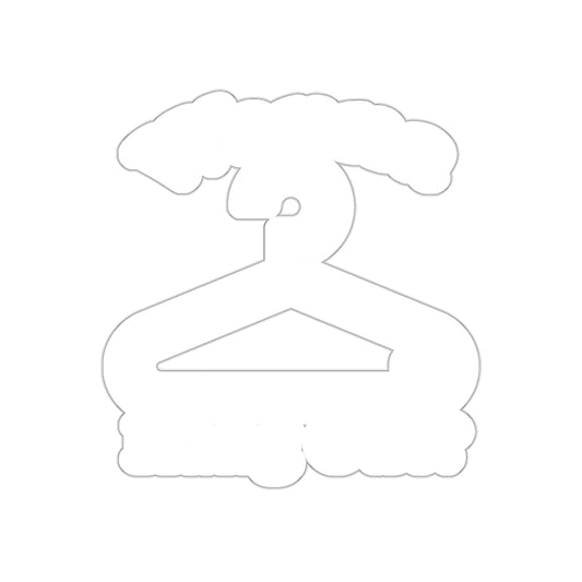 Hang Out Hanger Style White Sticker for Decorating