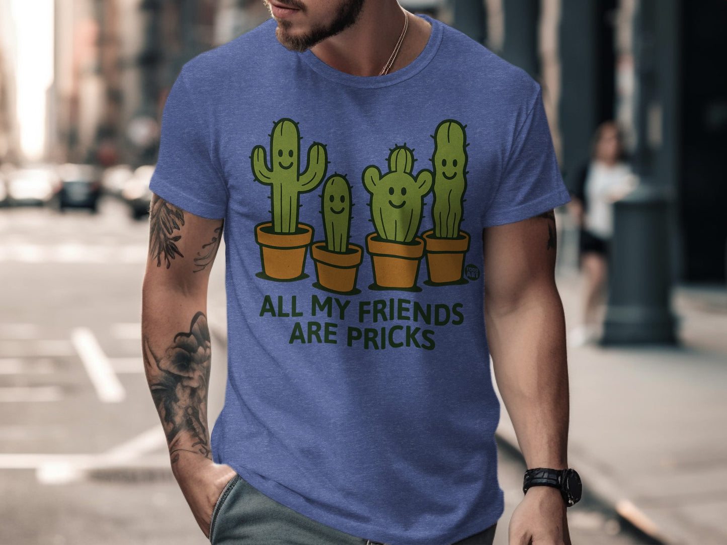 All My Friends Are Pricks Funny Cactus Themed Shirt