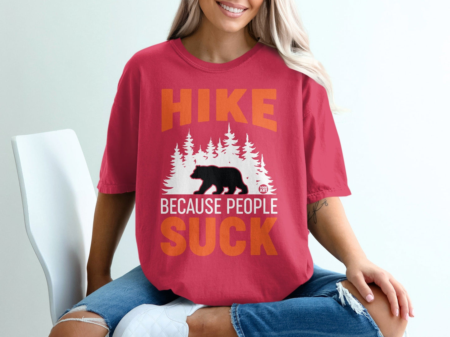 Hike Because People Suck Graphic T-Shirt for Outdoor Lovers