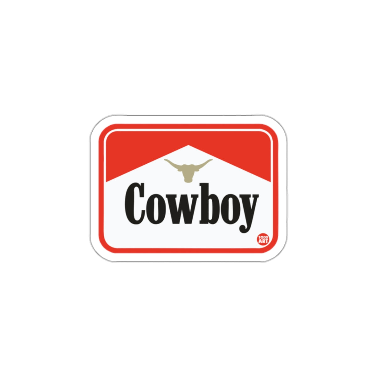 Cowboy logo rectangle sticker product