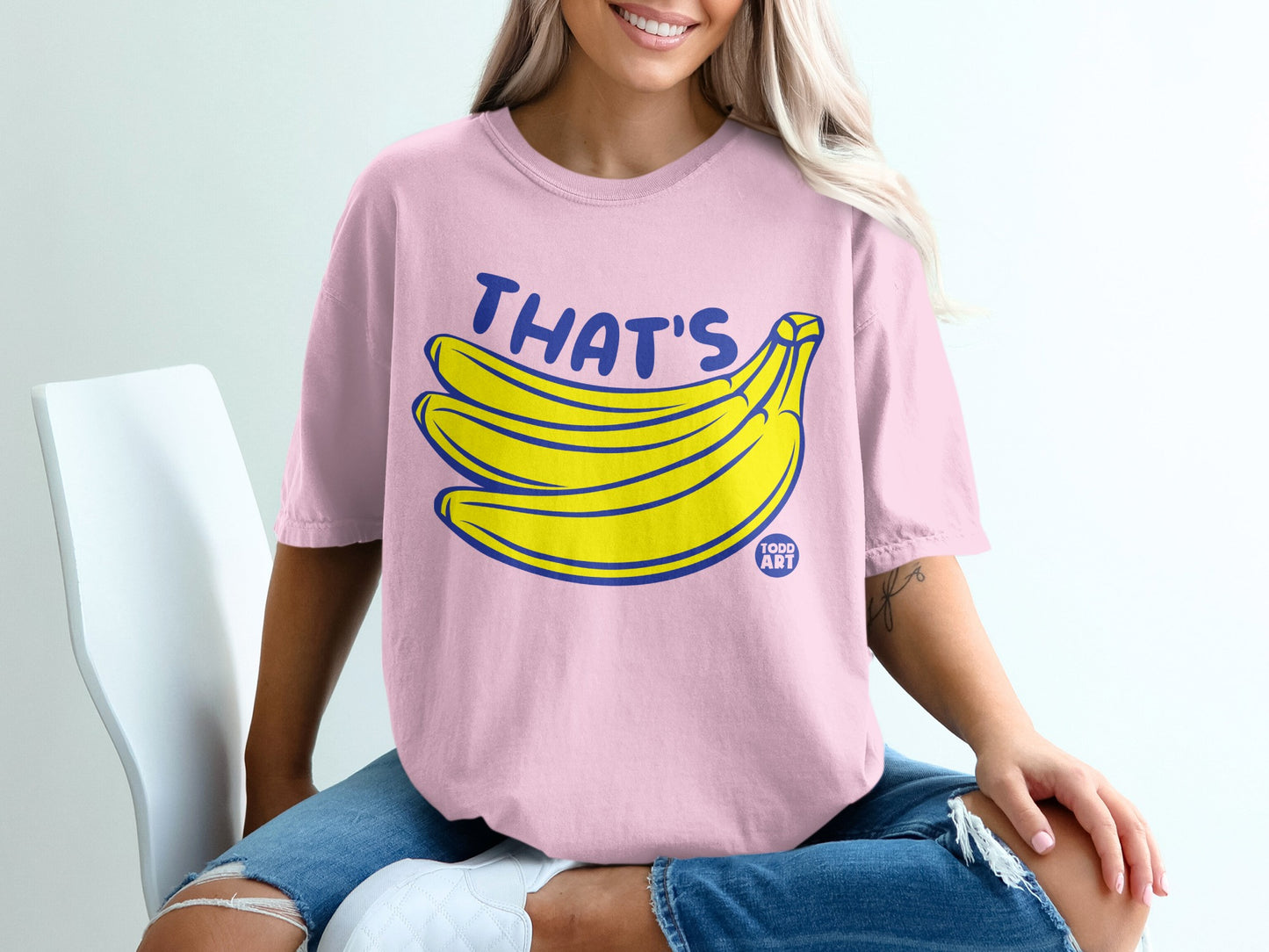 THAT'S Bananas Todd Art Pink Shirt product type