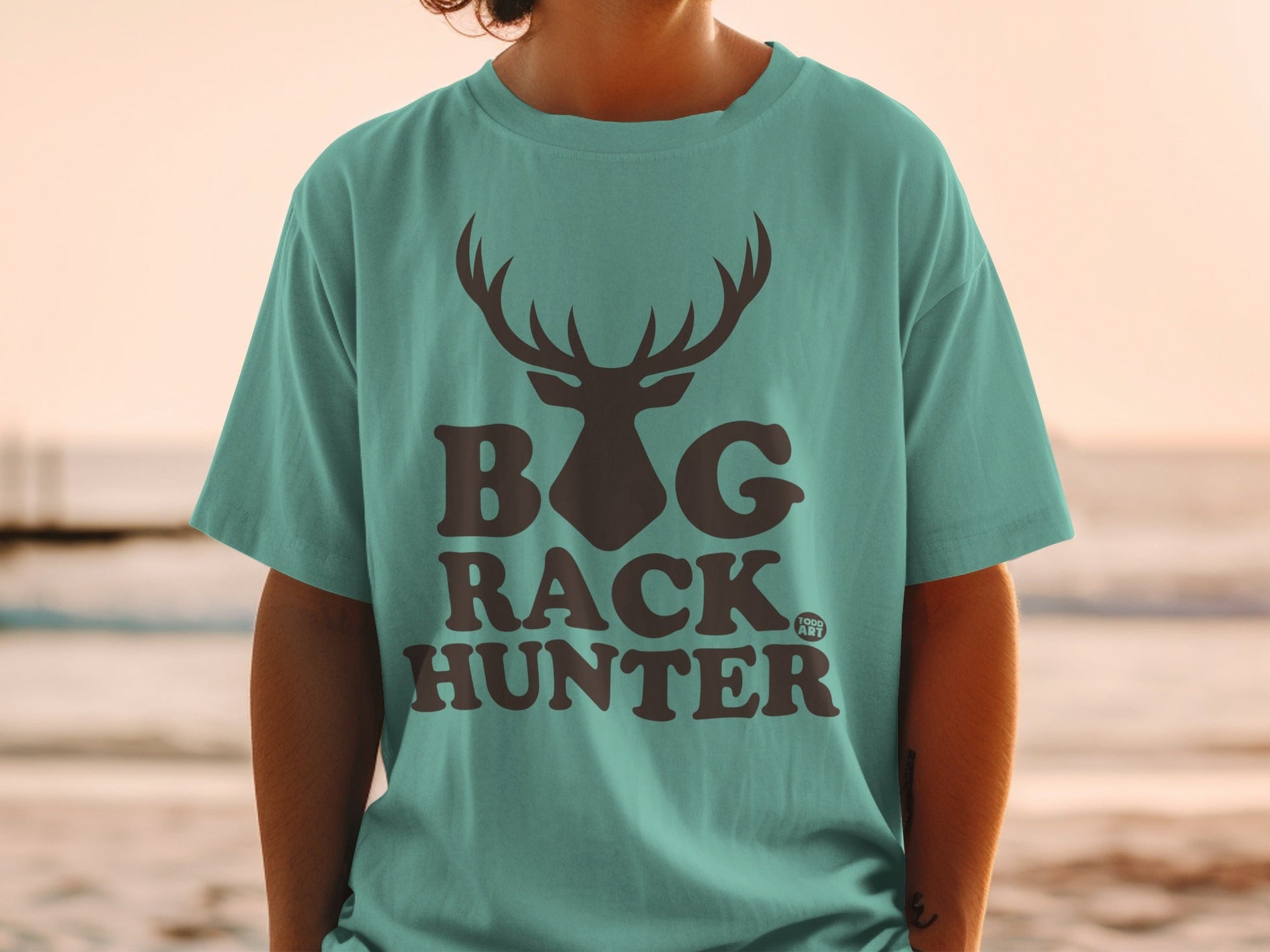 Big Rack Hunter T-Shirt with Deer Antlers Graphic
