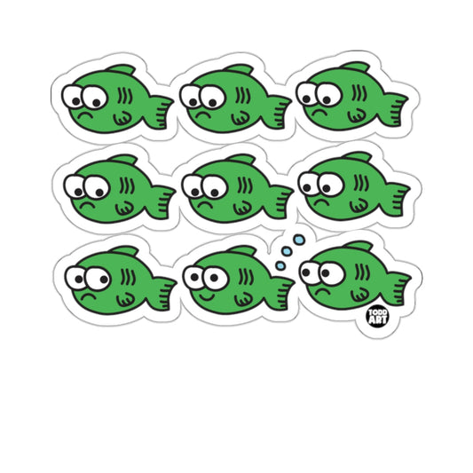 Todd Art Expressive Green Fish Emotions Collection 