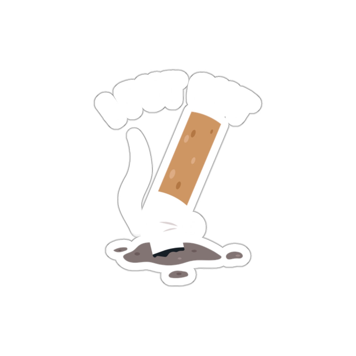 No Smoking Cartoon Illustration Sticker Decal