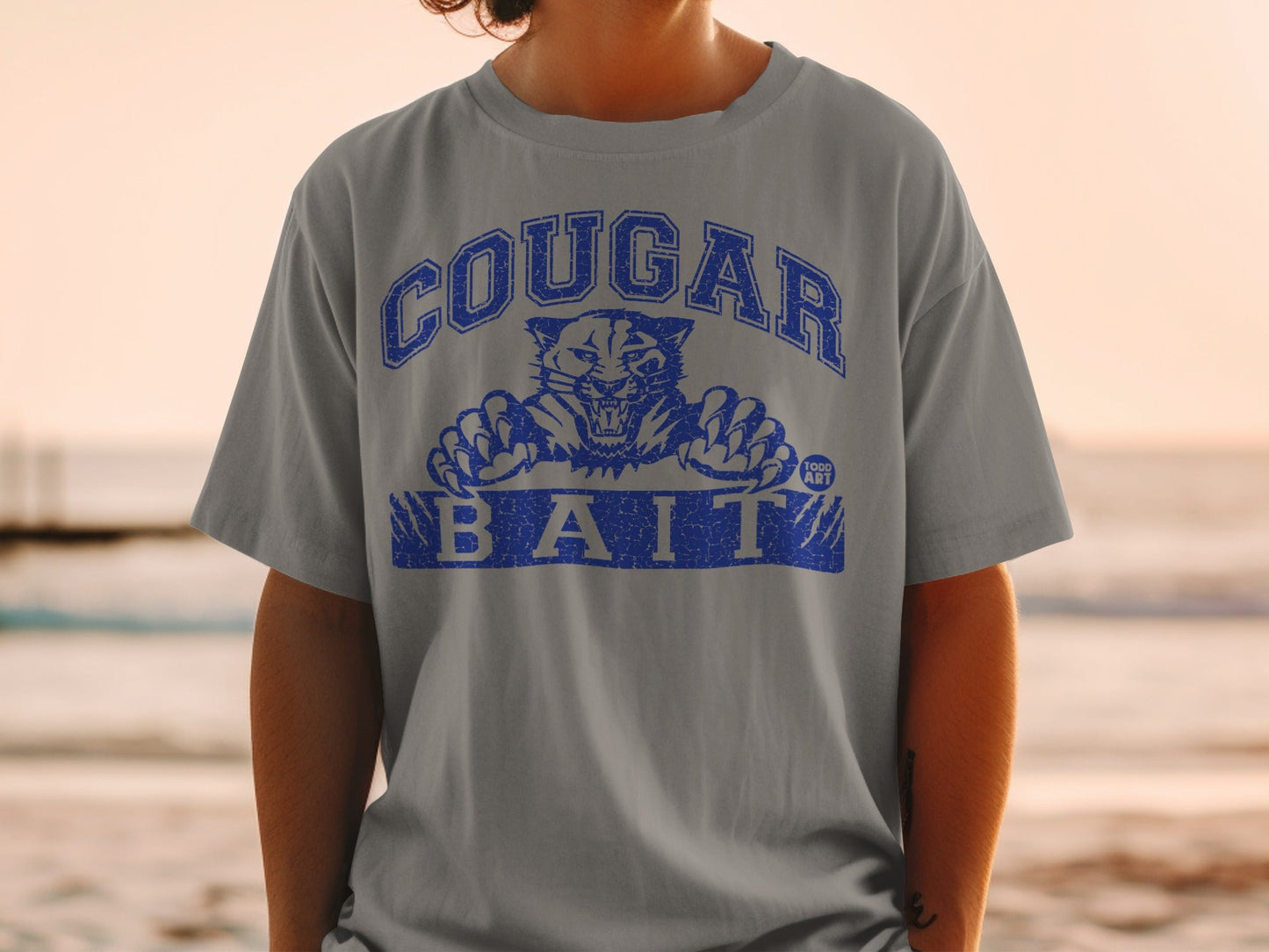 Cougar Bait Graphic Tee Shirt with Todd Art Design