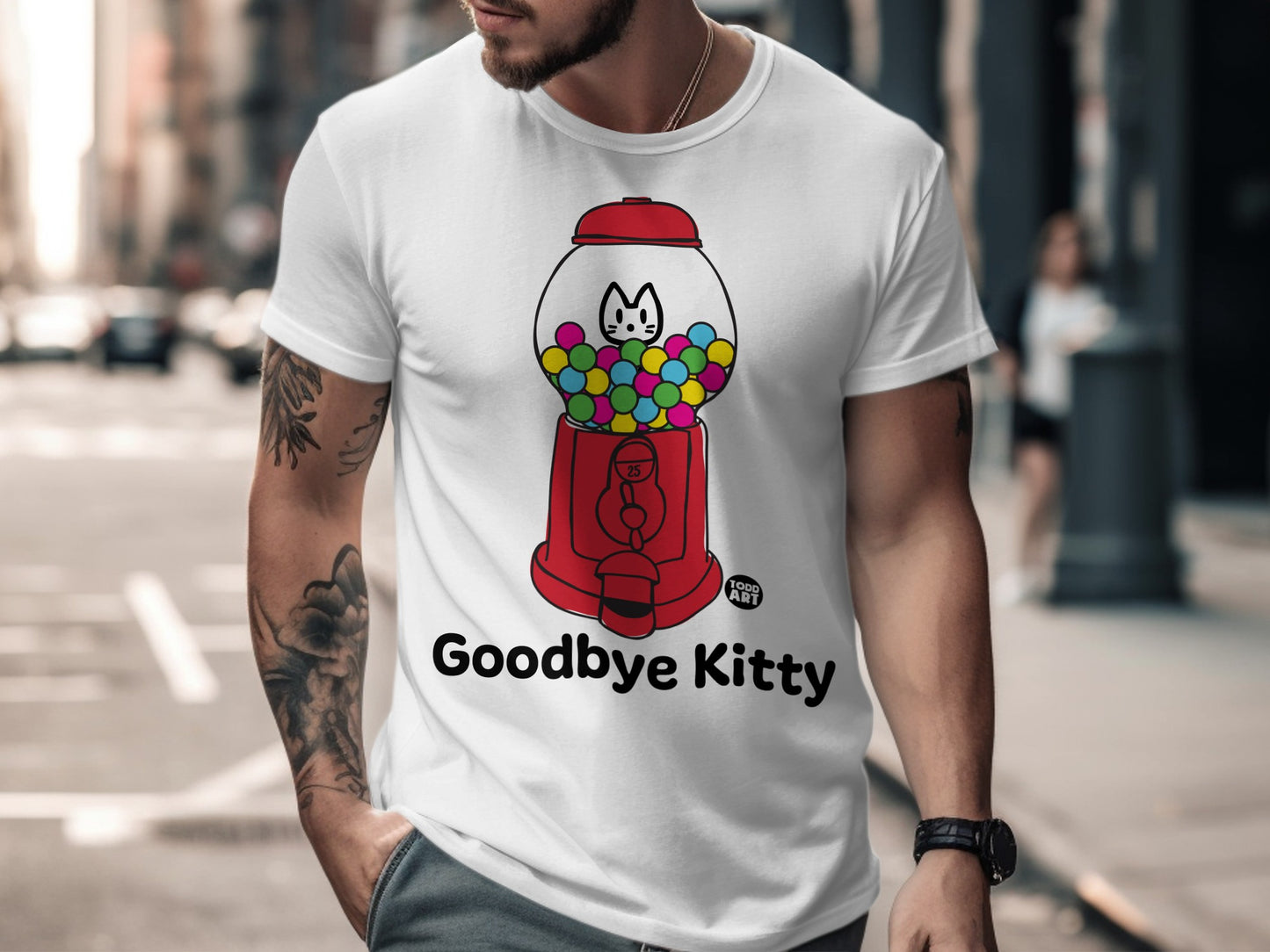 Goodbye Kitty Cartoon Gumball Machine Graphic product