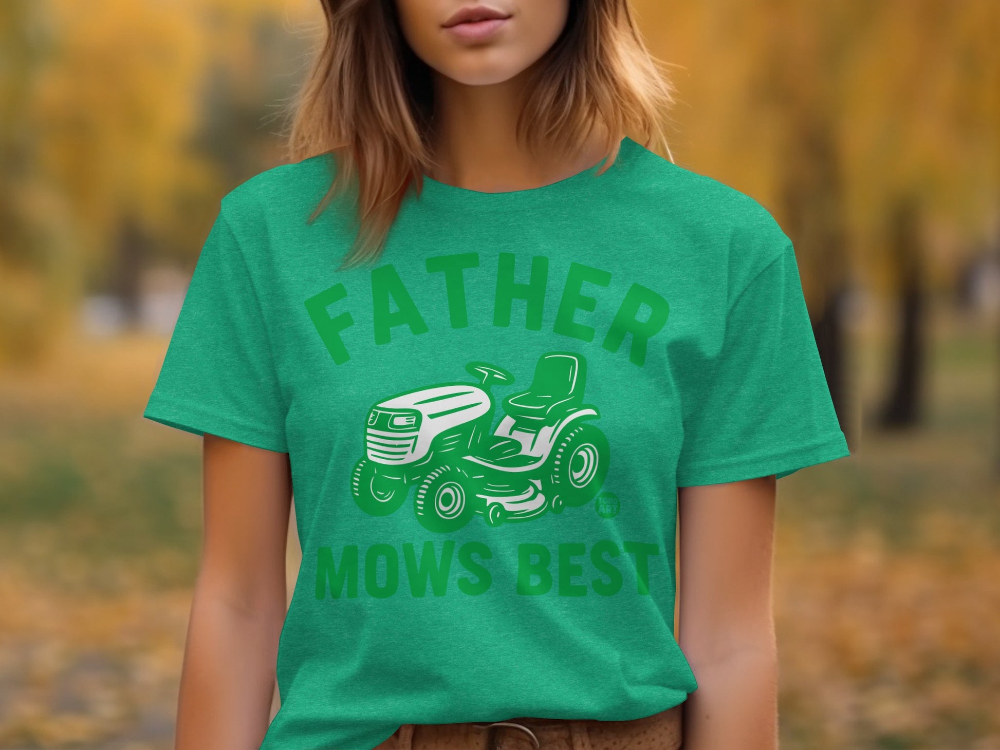 Father Mows Best Funny Lawn Care T-Shirt Product
