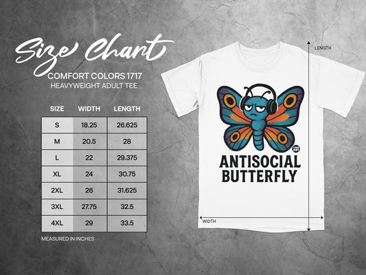 Antisocial Butterfly Heavyweight Adult Tee Product