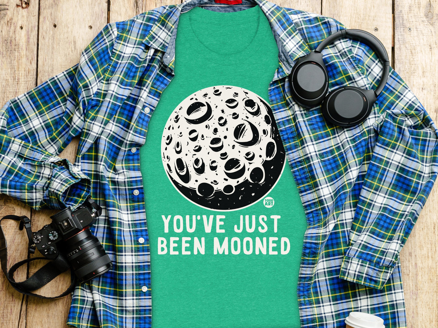 You've Just Been Mooned Graphic T-shirt Fun Tee