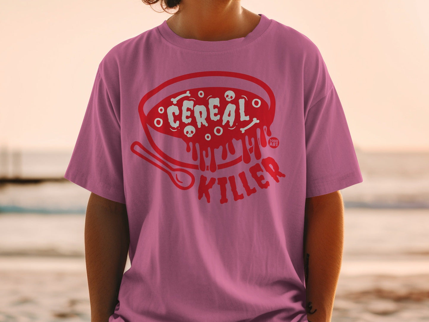 Cereal Killer Humor Graphic T-Shirt