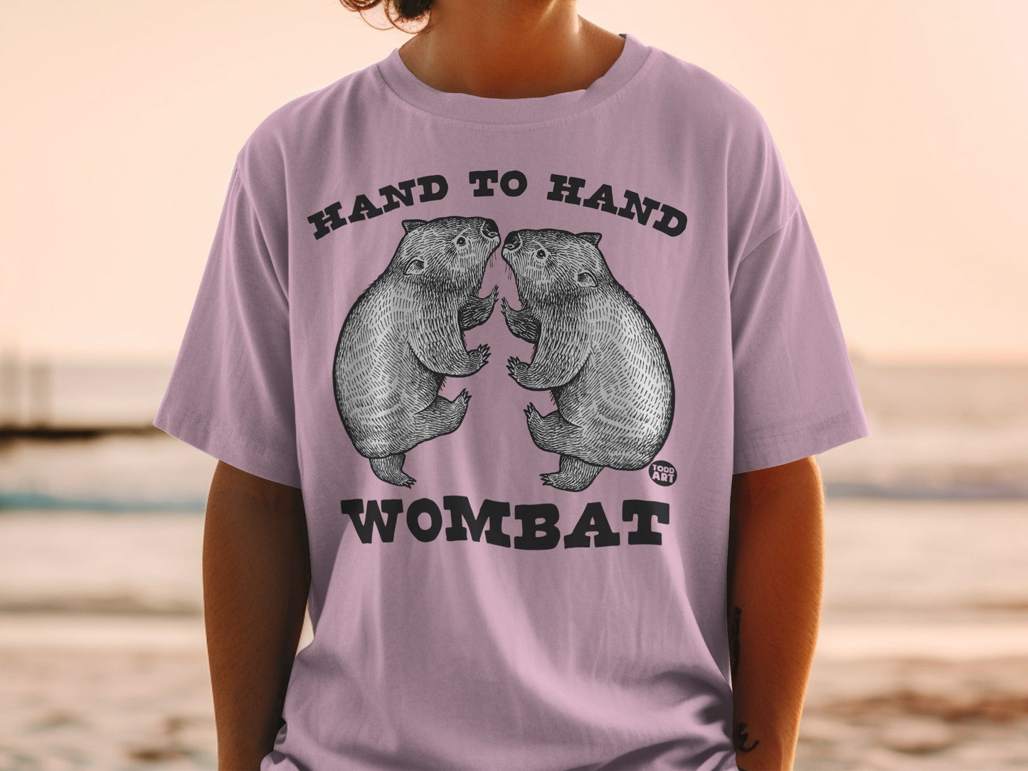 Hand to Hand Wombat Graphic T-Shirt