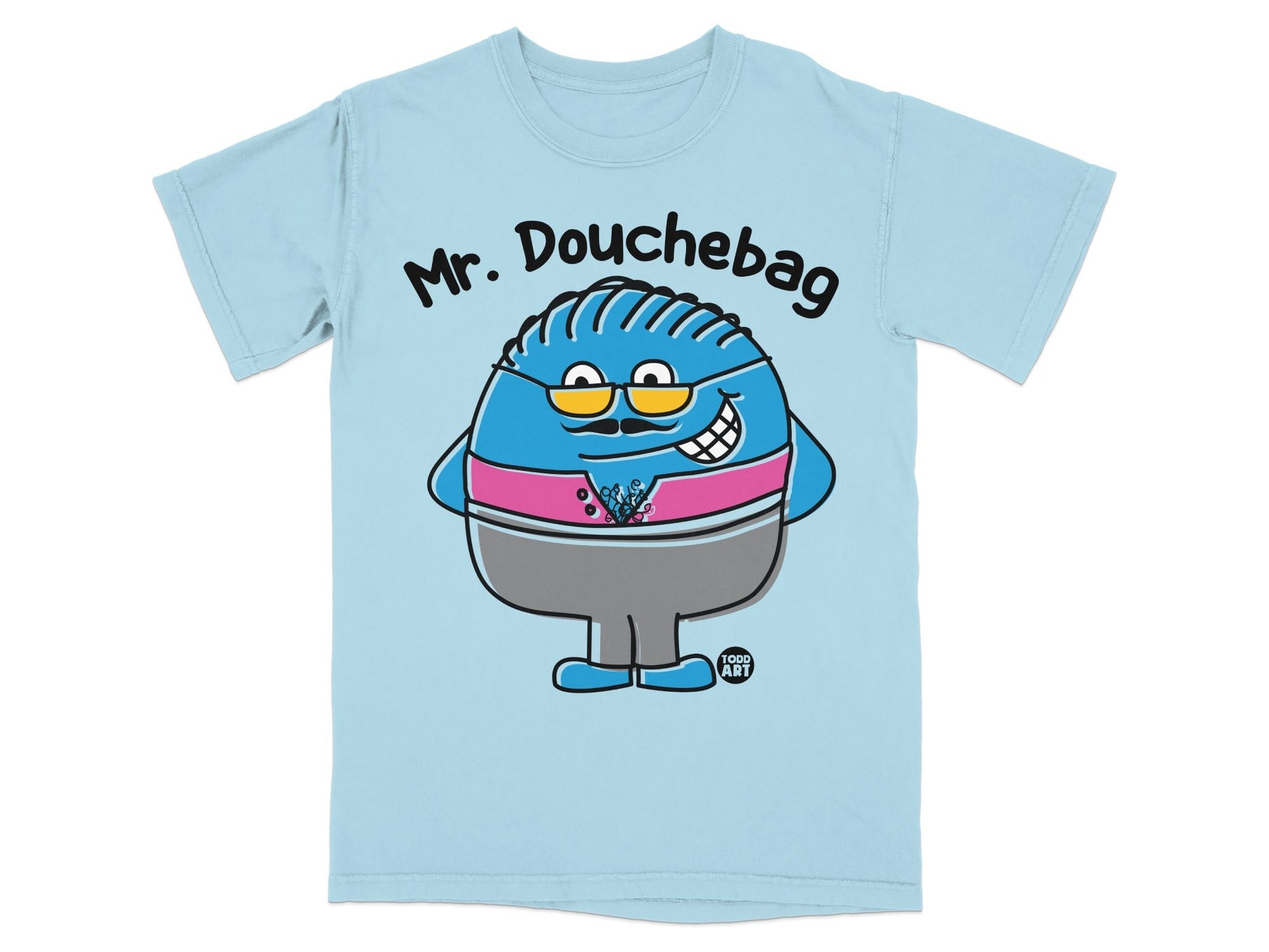 Mr. Douchebag Cartoon Character Short Sleeve T-Shirt