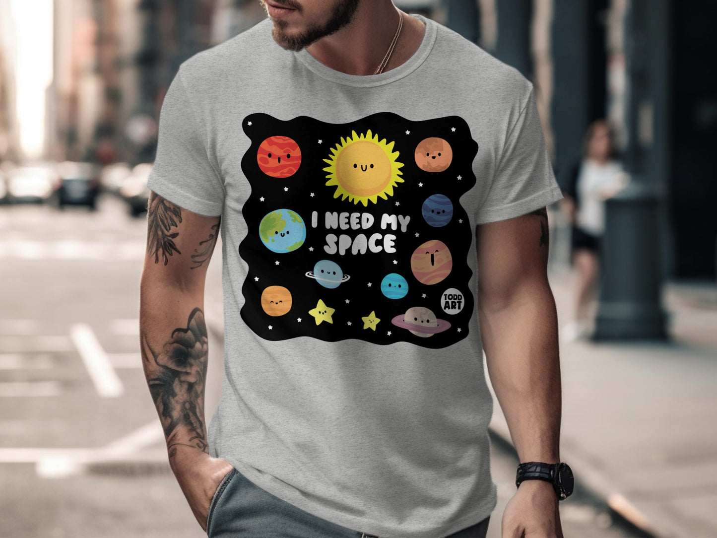 I Need My Space Solar System Planets Graphic Tee