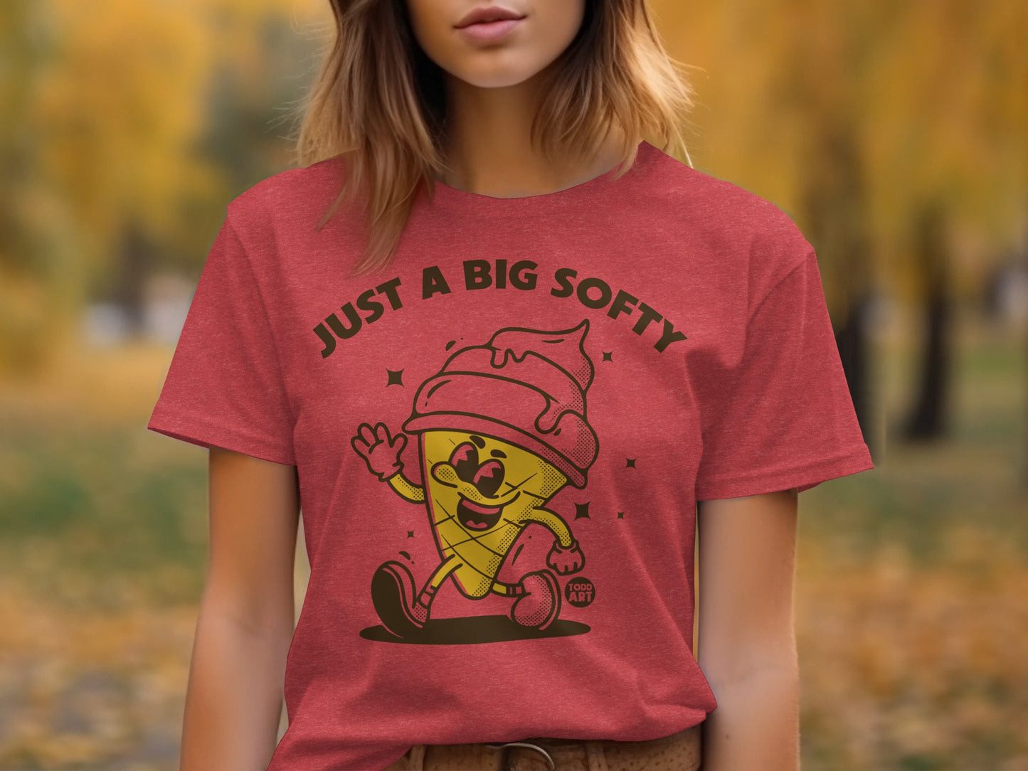 Just a Big Softy Ice Cream Fun Graphic T-Shirt
