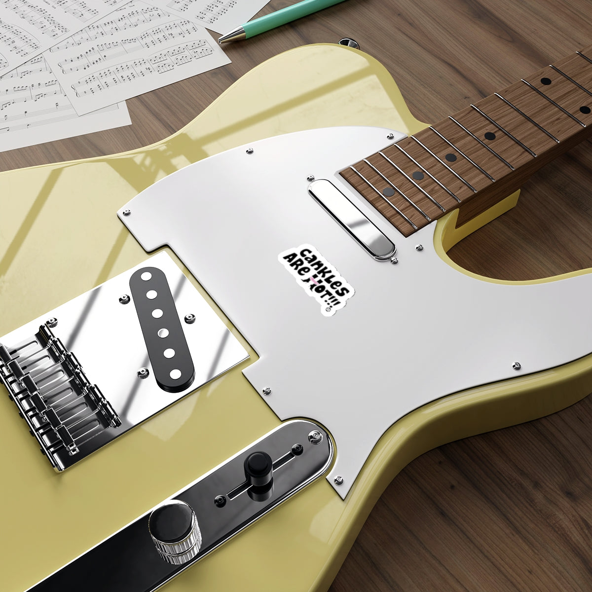 CANKLES ARE HOT!!! Funny Quote Guitar Sticker 