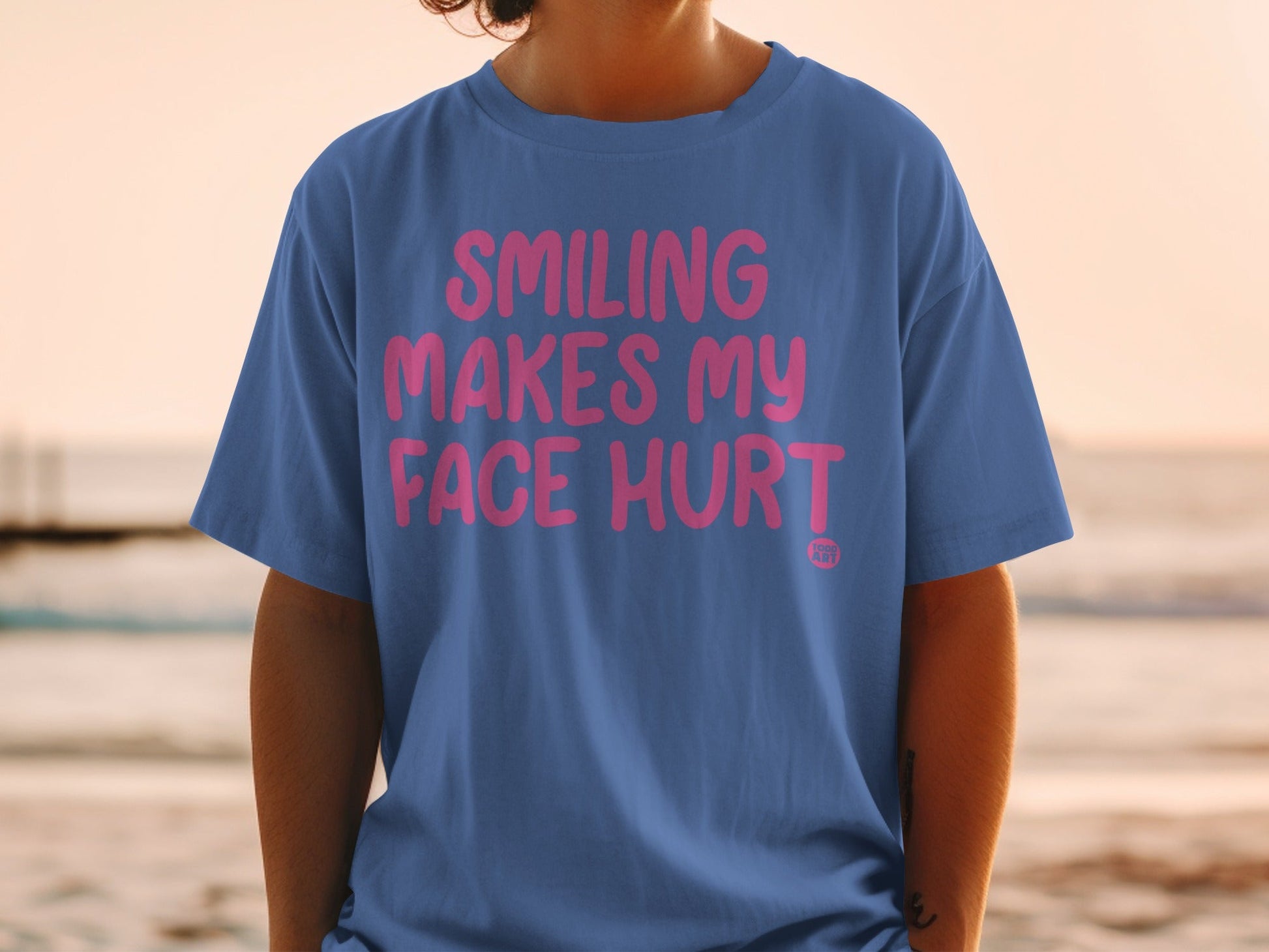 Smiling Makes My Face Hurt Graphic T-Shirt