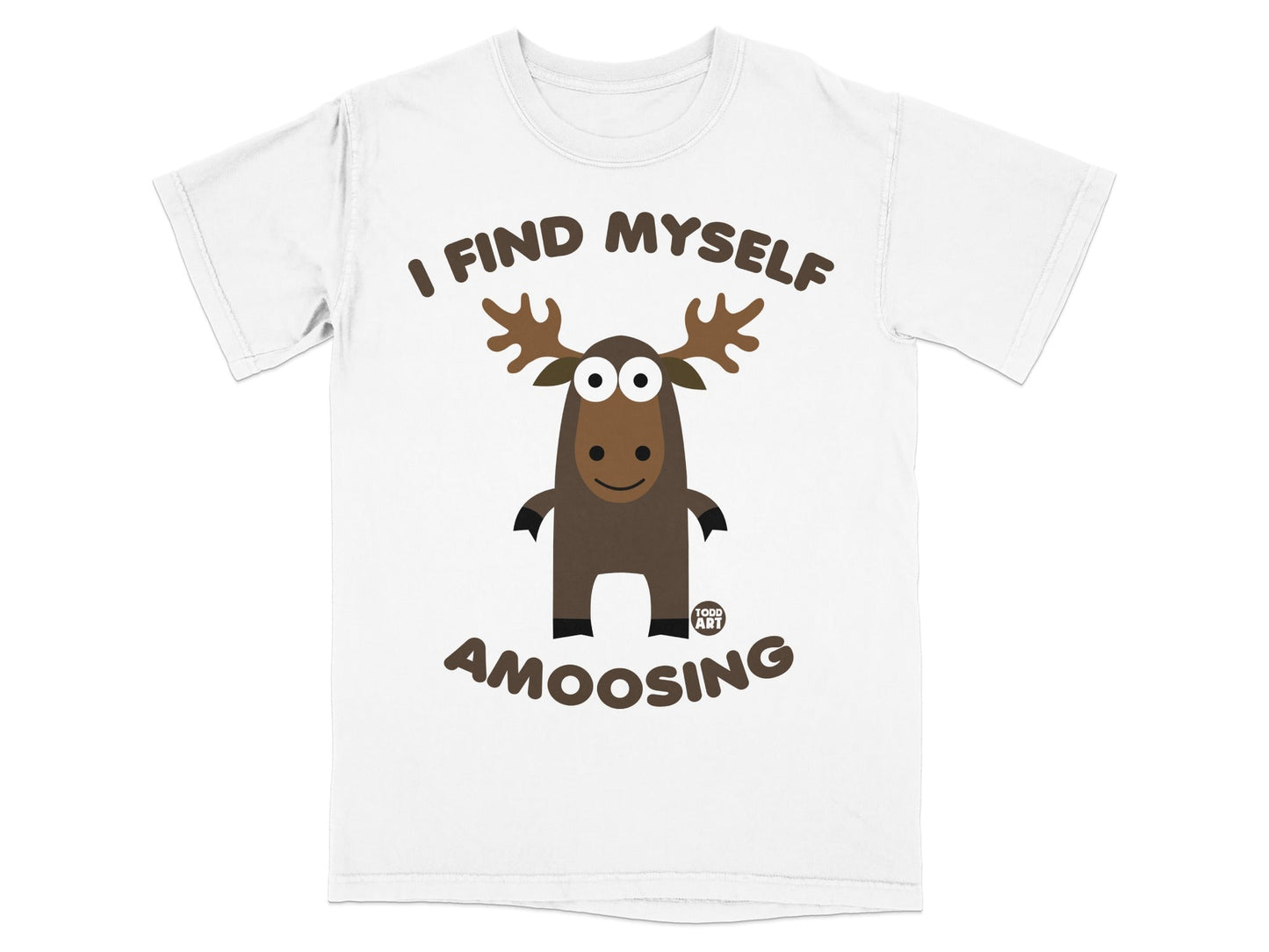 I Find Myself Amoosing Funny Moose Graphic T-Shirt