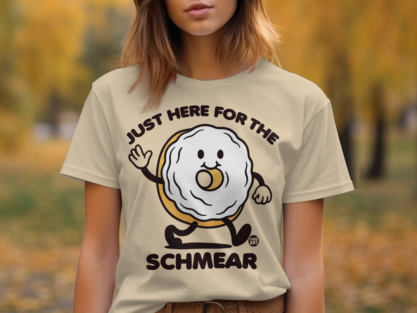 Just Here for the Schmear Graphic T-Shirt