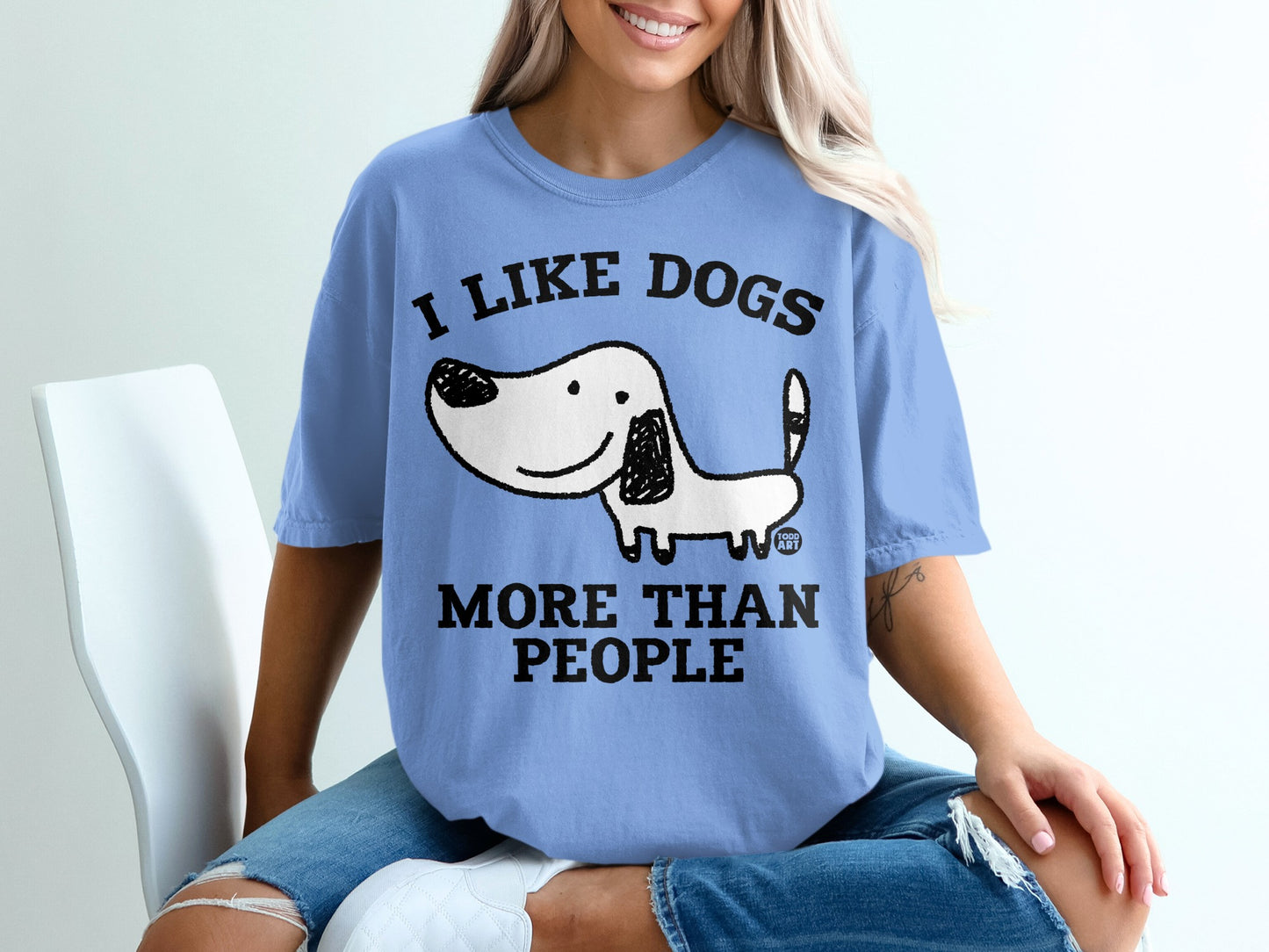 I Like Dogs More Than People Graphic T-Shirt
