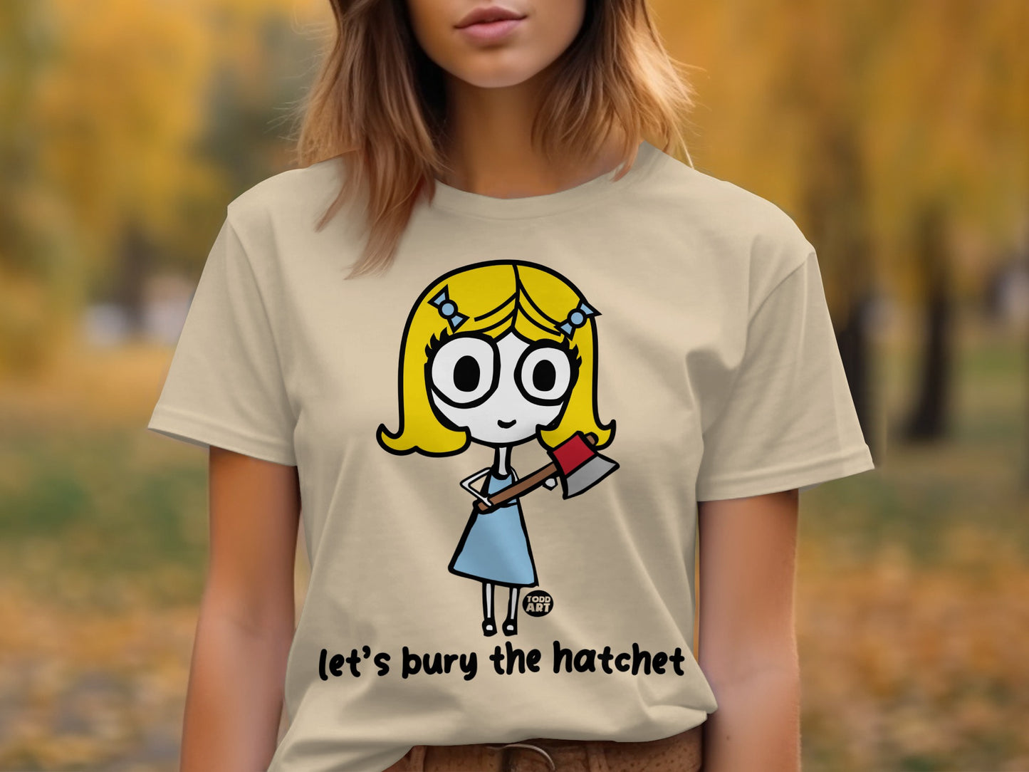 Cute Cartoon Character Let's Bury the Hatchet T-Shirt