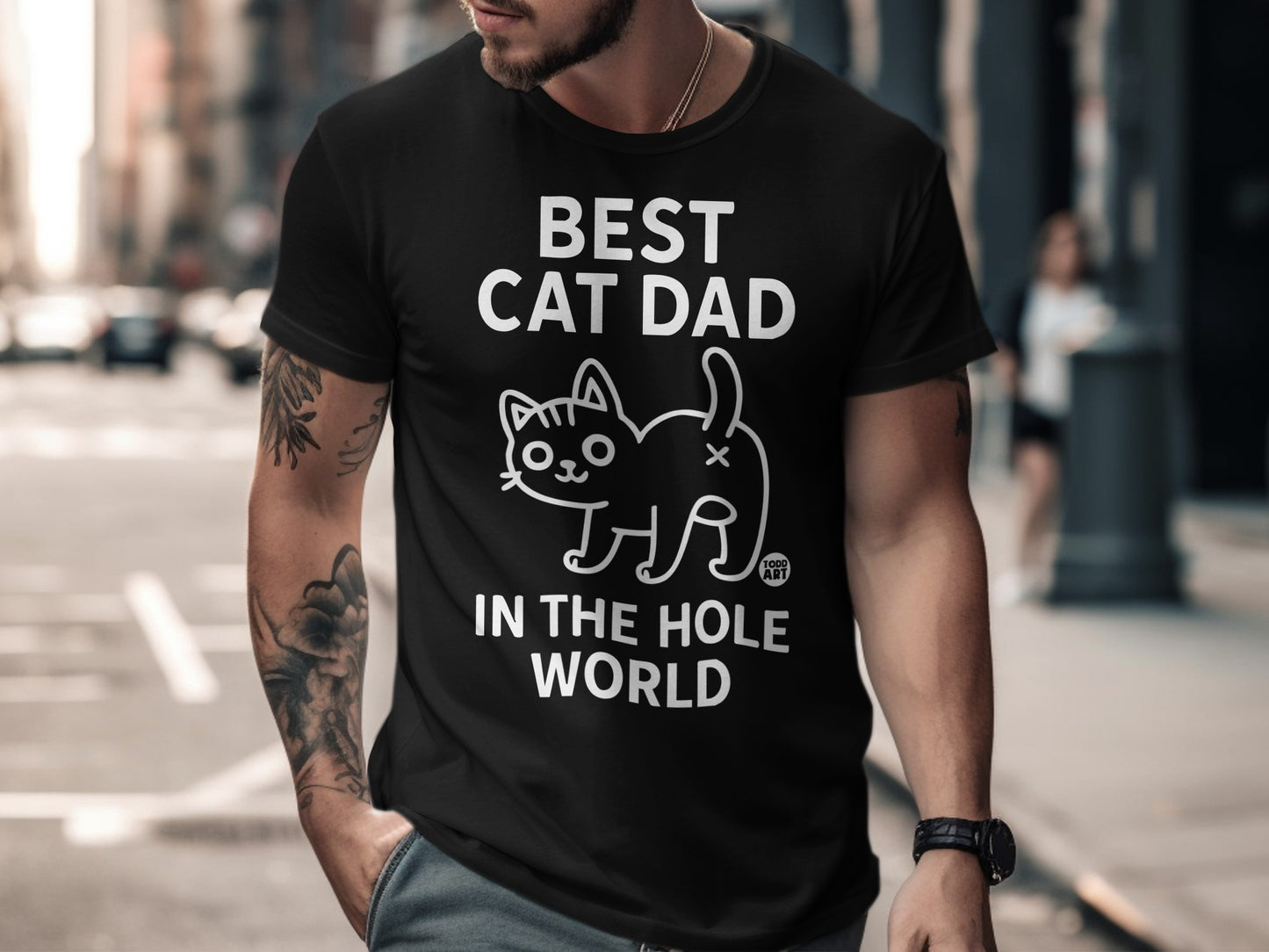 Best Cat Dad In The Hole World T-shirt