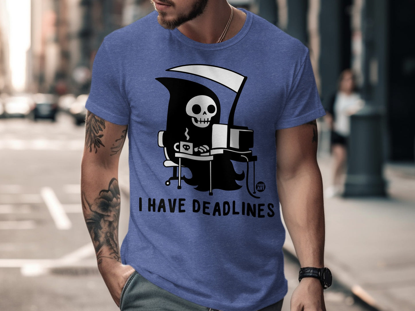 I Have Deadlines Grim Reaper Graphic T-shirt