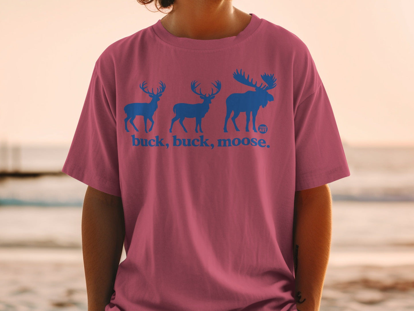 Funny Buck Buck Moose Graphic T-Shirt Casual Wear