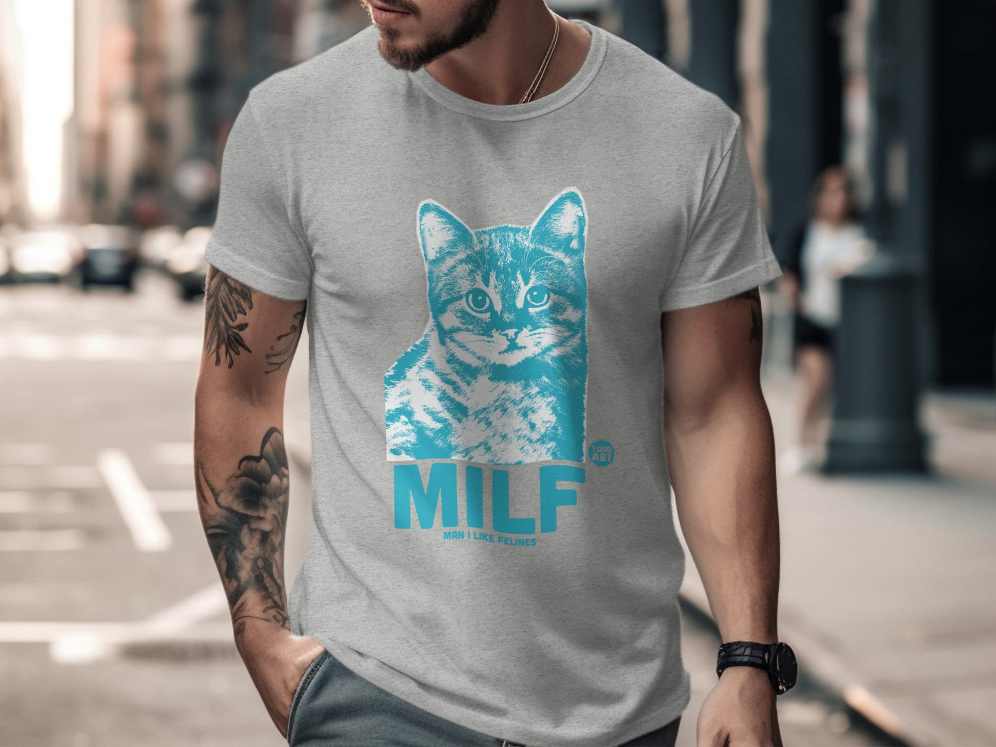Funny Cat MILF Man I Love Felines Graphic T-Shirt