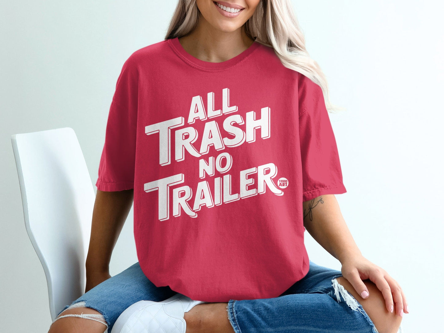 All Trash No Trailer Statement Graphic Shirt