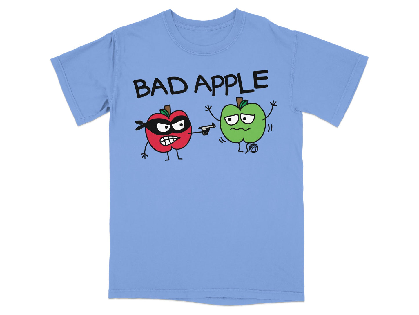 Bad Apple cartoon red green apple funny product type