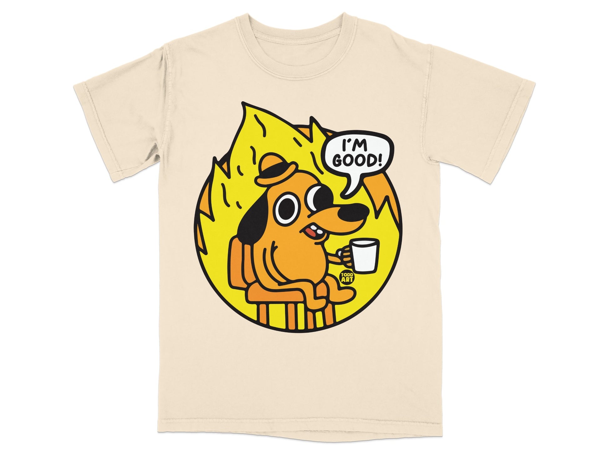I'm Good Dog in Fire Graphic Tee Shirt Product