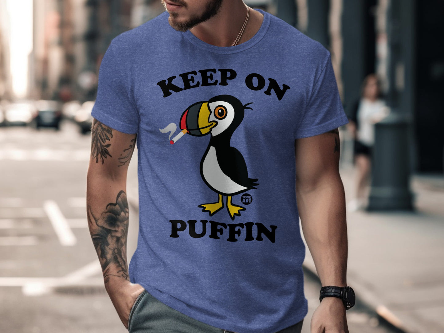 Keep On Puffin Novelty Graphic Teeshirt