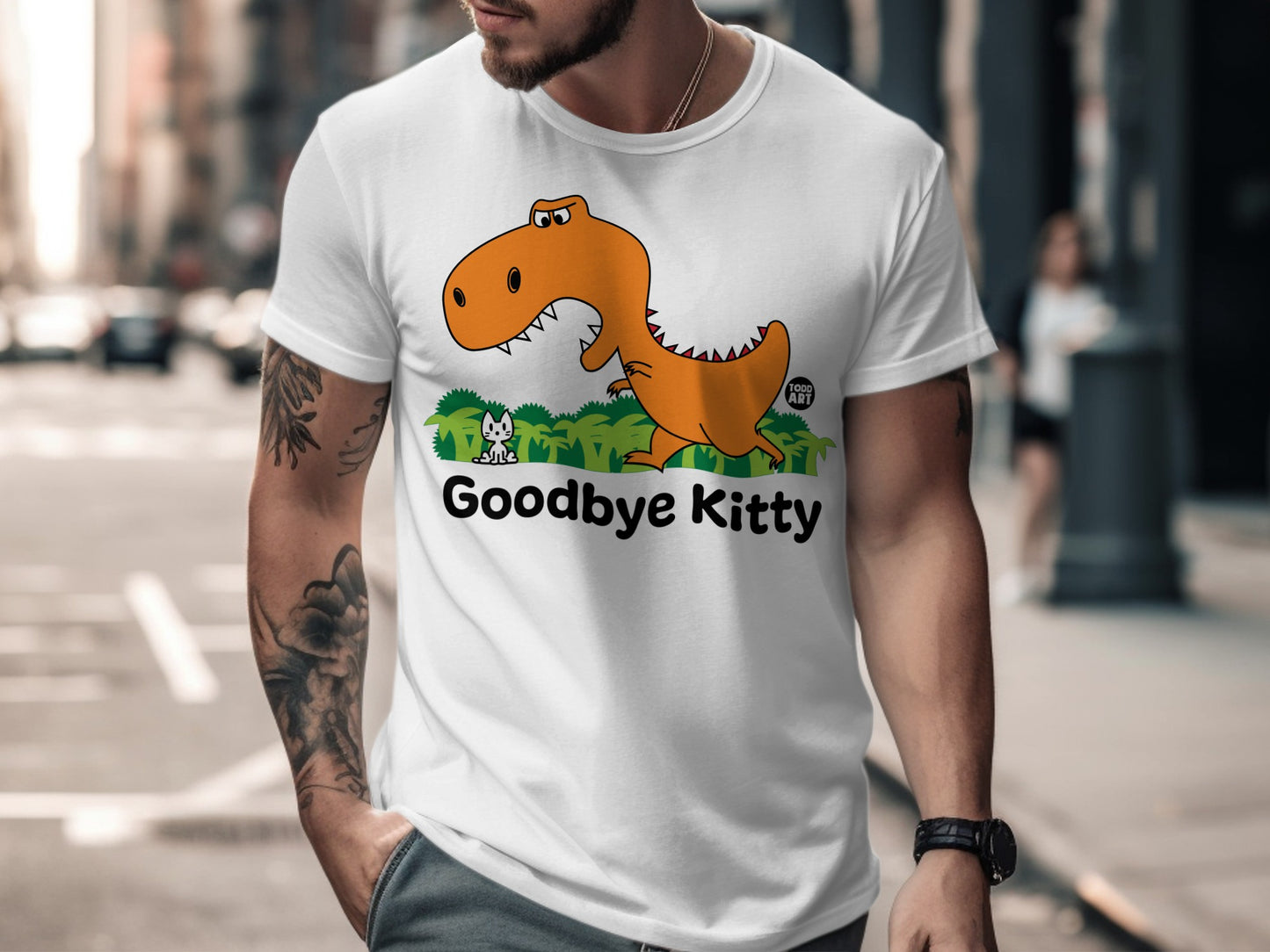 Goodbye Kitty Funny Dinosaur Graphic Tee product